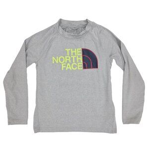 The North Face Sun Protection T-shirt Boys Small 7/8 Gray UV UPF 40+ Long Sleeve